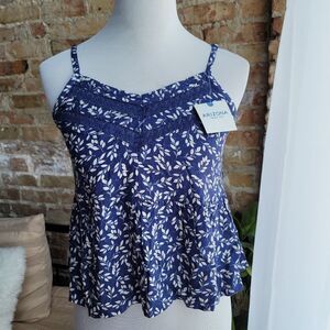 Arizona Indigo Foilage Babydoll Tank